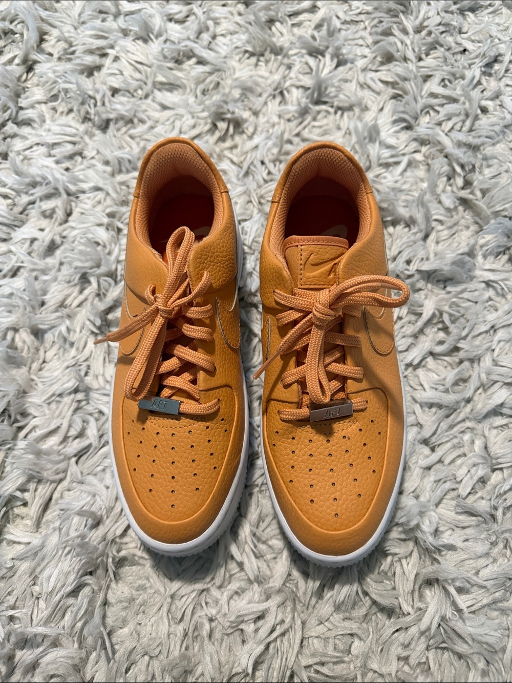 Nike Air Force 1 Orange Low-Top Sneakers